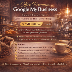 Offre Premium Google My Business – Cafés & Coffee Shops