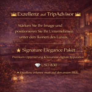 Positionieren Sie Ihr Unternehmen unter den Ikonen der Exzellenz auf TripAdvisor