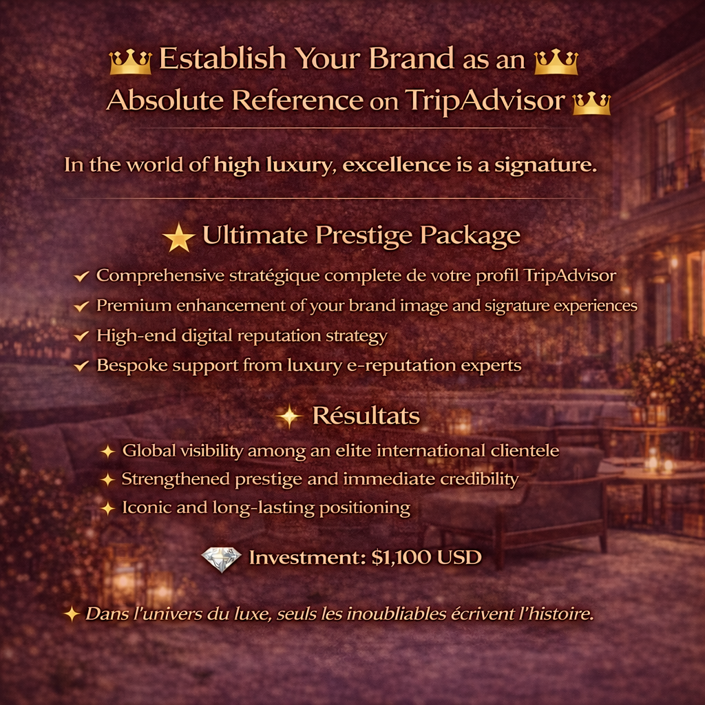 Establish Your Brand as an Absolute Reference on TripAdvisor