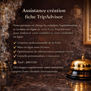 Assistance complète pour la création de votre fiche TripAdvisor