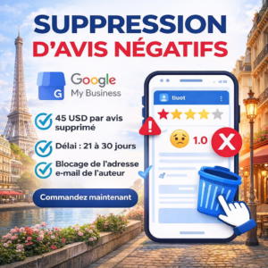 Suppression des avis négatifs Google My Business