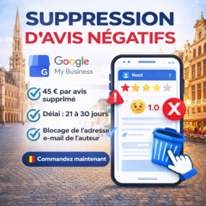 Suppression des avis négatifs Google My Business