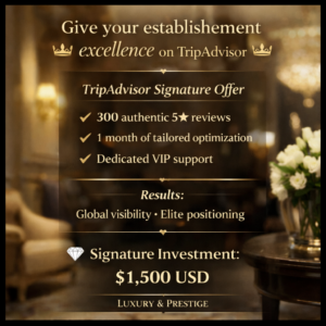 Give your establishment the excellence it deserves on TripAdvisor.