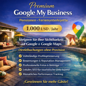 Premium Google My Business Angebot Gästehäuser • Ferienunterkünfte