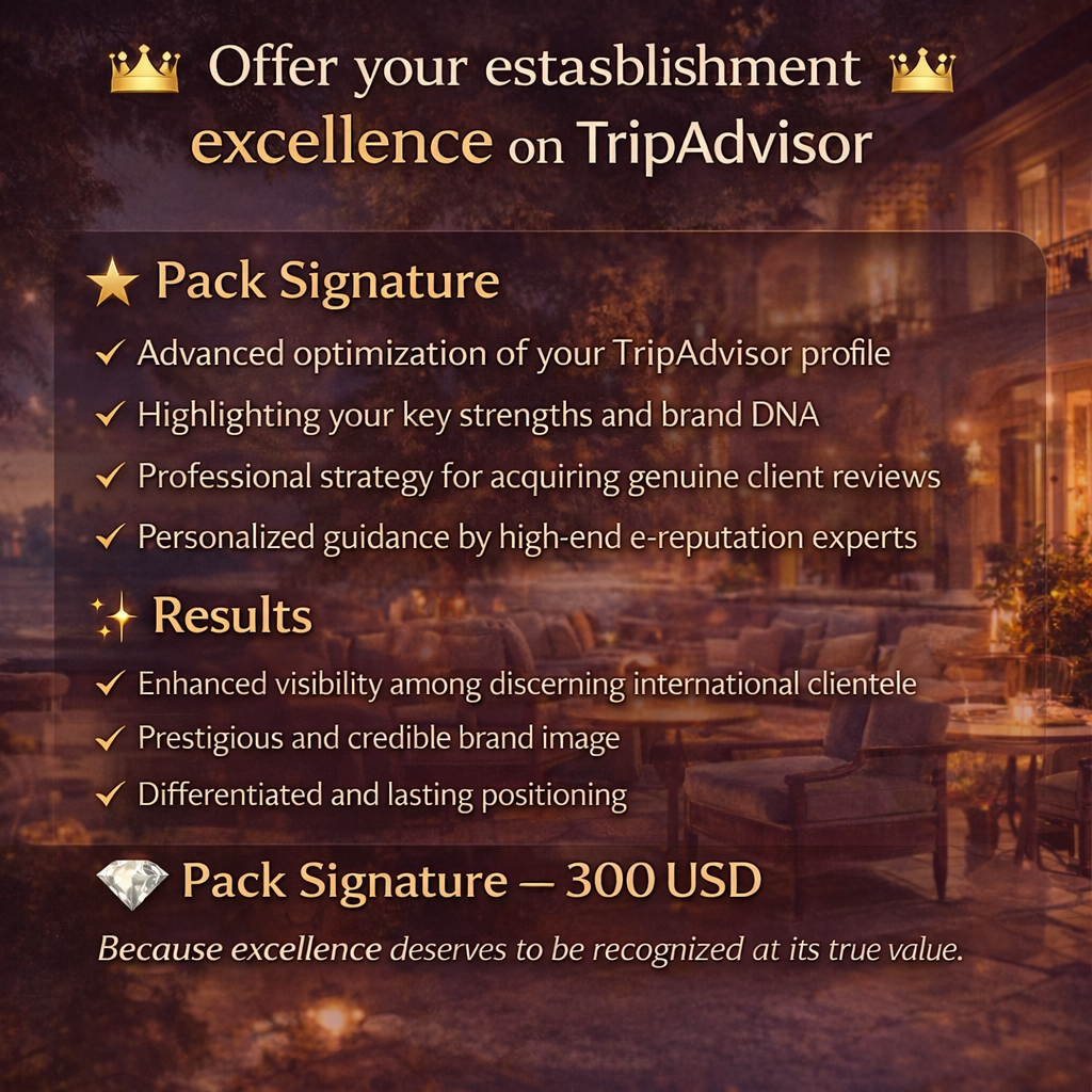 Offer Your Establishment Excellence on TripAdvisor