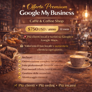 Offerta Premium Google My Business – Caffè & Coffee Shop