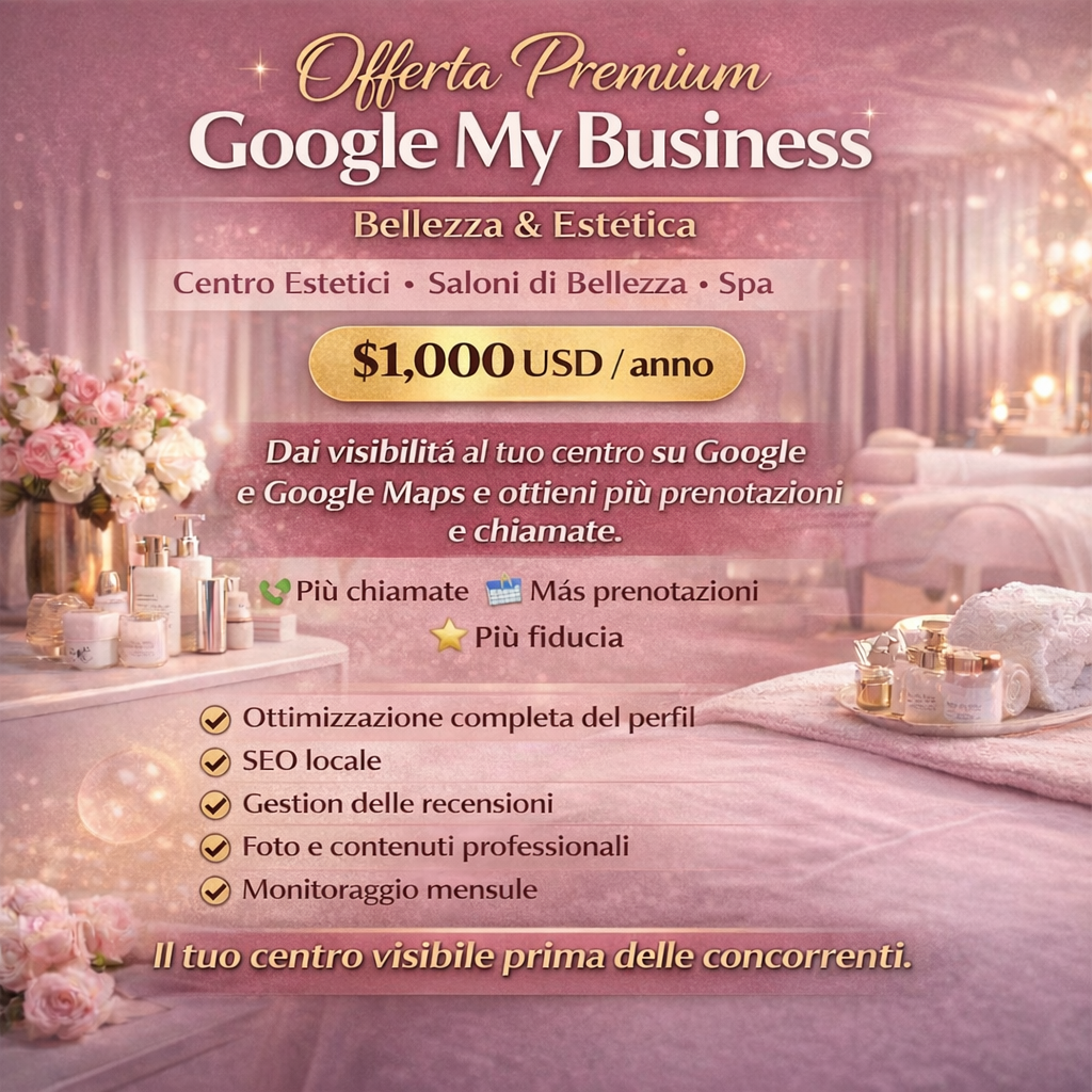 Offerta Premium Google My Business – Bellezza & Estetica