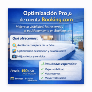 Optimización completa de su cuenta de Booking.com