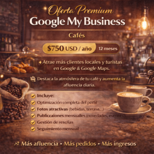 Oferta Premium Google My Business – Cafés
