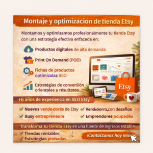Creación y Optimización de Tienda Etsy