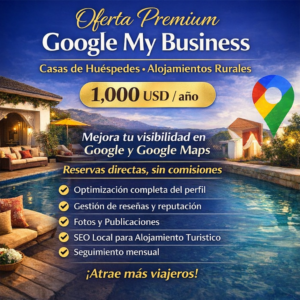 Oferta Premium Google My Business Casas de Huéspedes • Alojamientos Rurales