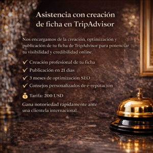 Asistencia completa para la creación de tu ficha en TripAdvisor