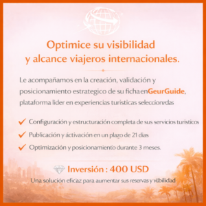 Impulse su visibilidad y atraiga viajeros internacionales.