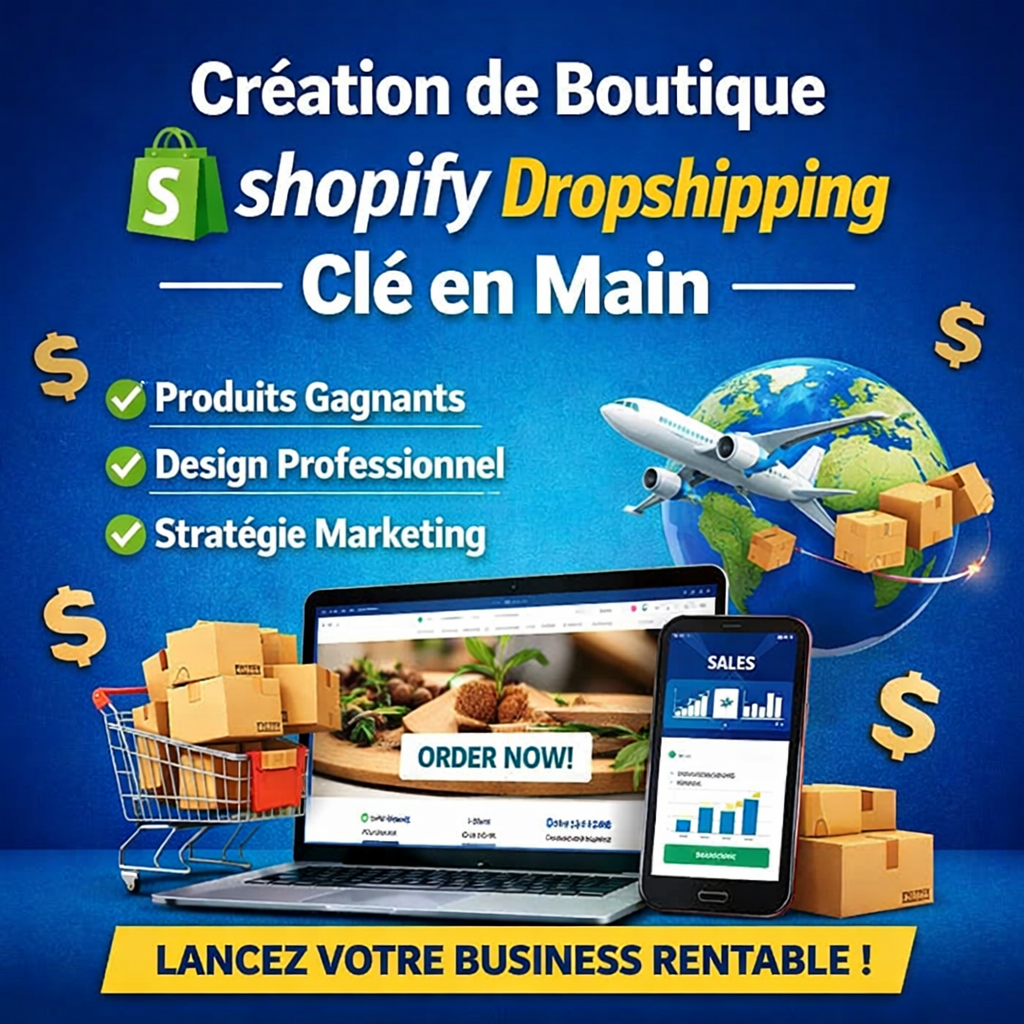 Création de Boutique Shopify Dropshipping Clé en Main
