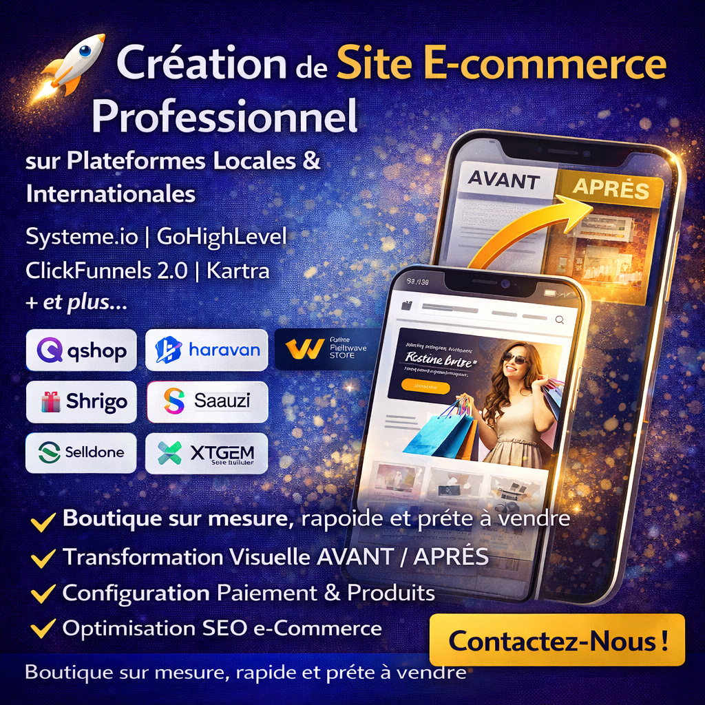 Expert Création Boutique en Ligne & Refonte E-commerce