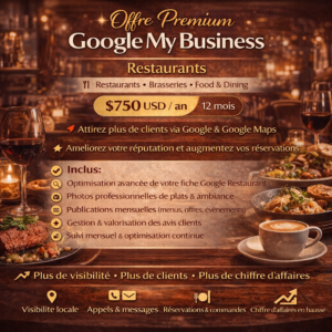 Offre Premium Google My Business – Restaurants