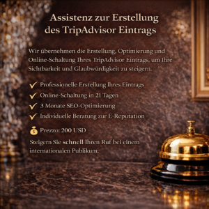 Komplette Unterstützung bei der Erstellung Ihres TripAdvisor-Eintrags