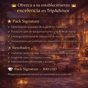 Ofrezca a su establecimiento la excelencia en TripAdvisor
