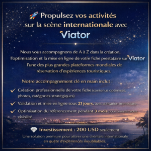 Propulsez vos activités sur la scène internationale avec Viator