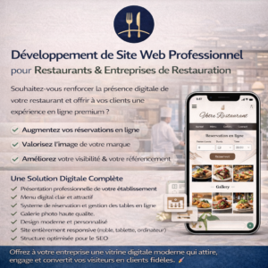 Création de Site Web Professionnel pour Restaurants  Métiers de Bouche