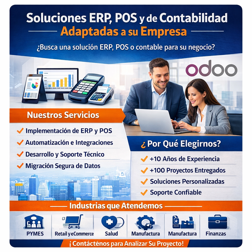 Soluciones ERP, POS y de Contabilidad Personalizadas para Optimizar su Empresa