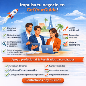 Deje la gestión de su GetYourGuide en manos de expertos y aumente sus reservas