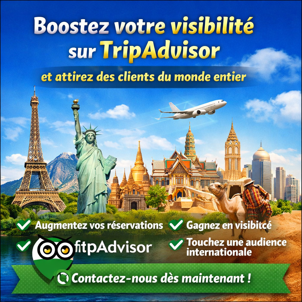 Boostez votre visibilité sur TripAdvisor et attirez des clients du monde entier