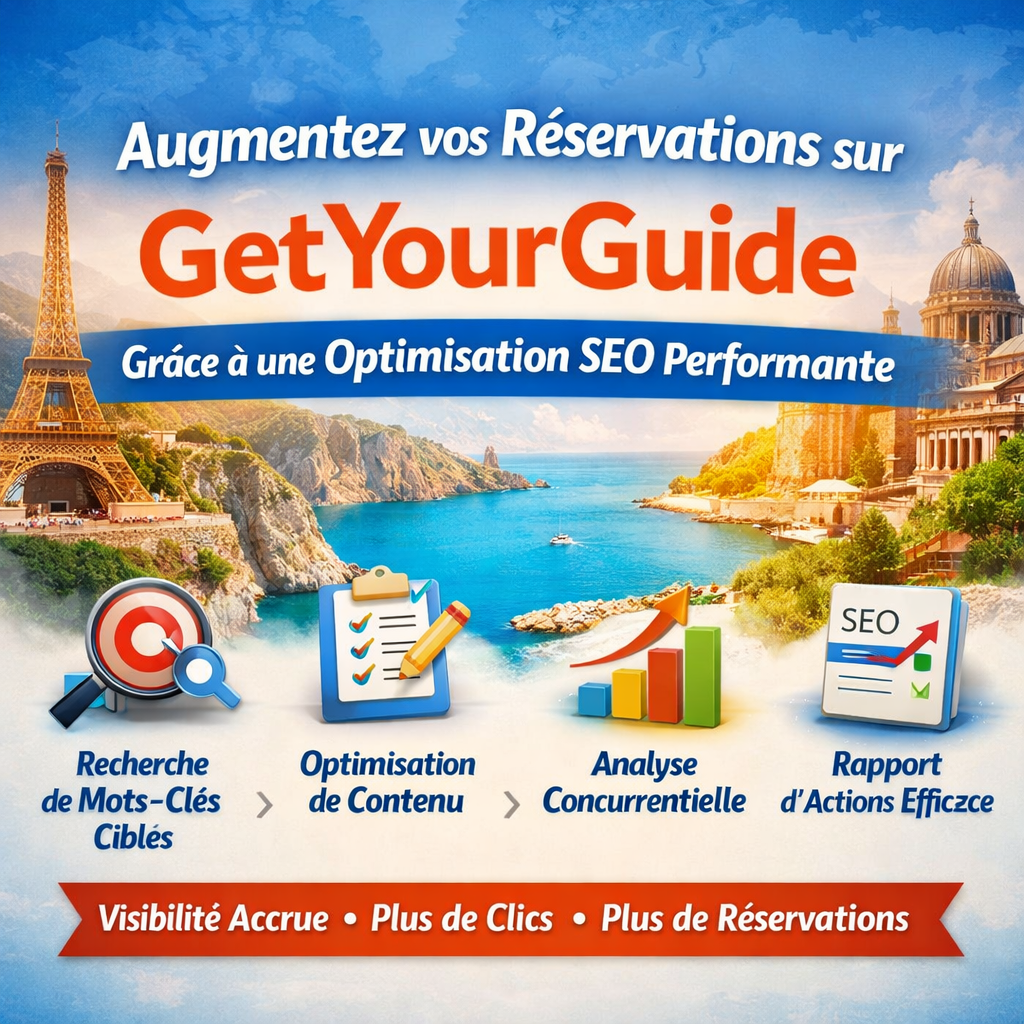 Augmentez vos réservations sur GetYourGuide grâce à une optimisation SEO performante