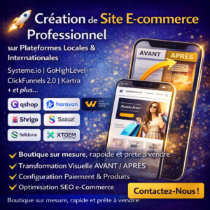 Expert Création Boutique en Ligne & Refonte E-commerce