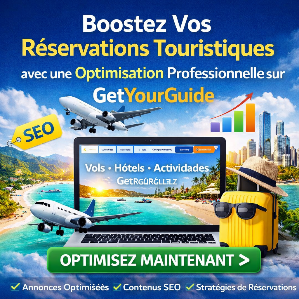 Boostez Vos Réservations Touristiques avec une Optimisation Professionnelle sur GetYourGuide