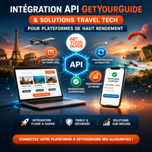 Intégration API GetYourGuide & solutions Travel Tech pour plateformes performantes