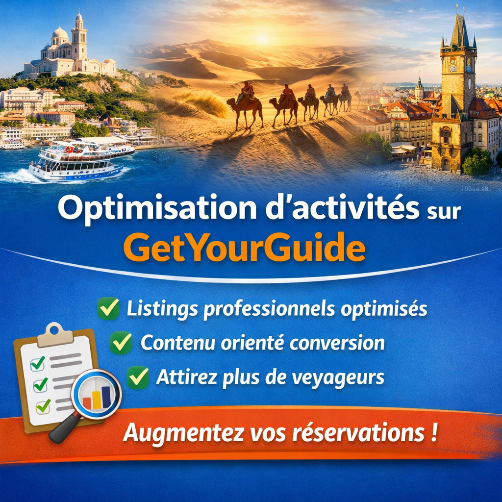 Optimisation professionnelle de vos activités sur GetYourGuide pour augmenter vos réservations