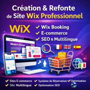 Création de Site Wix Professionnel Refonte Wix, Booking, E-commerce et SEO