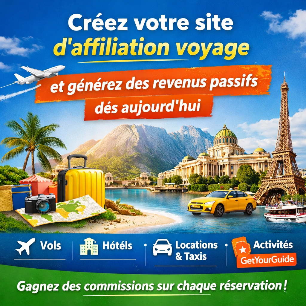 Créez votre site d’affiliation voyage et générez des revenus passifs dès aujourd’hui