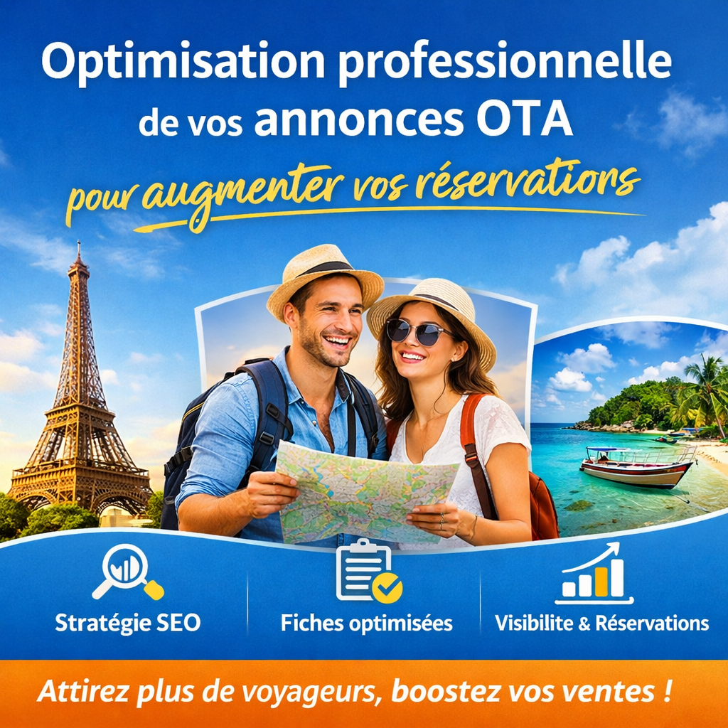 Optimisation professionnelle de vos annonces OTA pour générer plus de réservations
