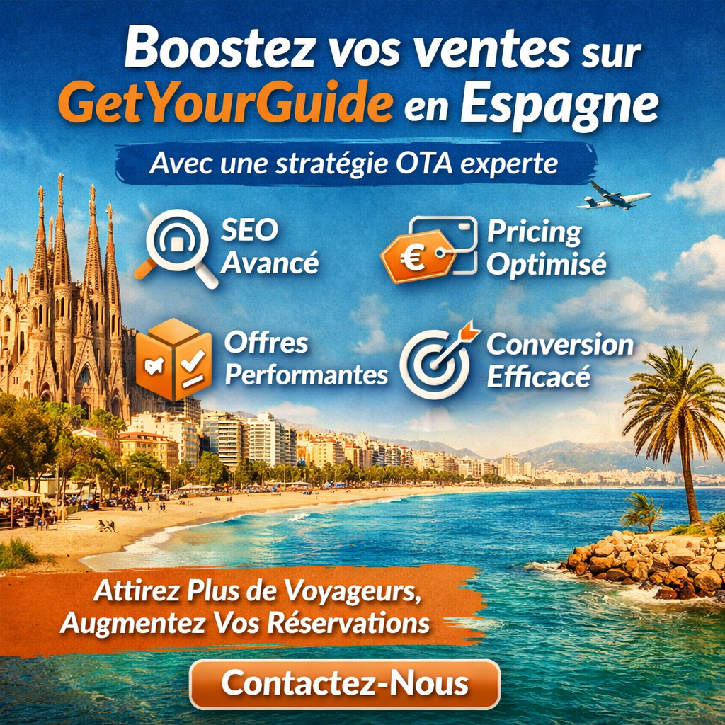 Boostez vos ventes sur GetYourGuide avec une stratégie OTA experte et performante