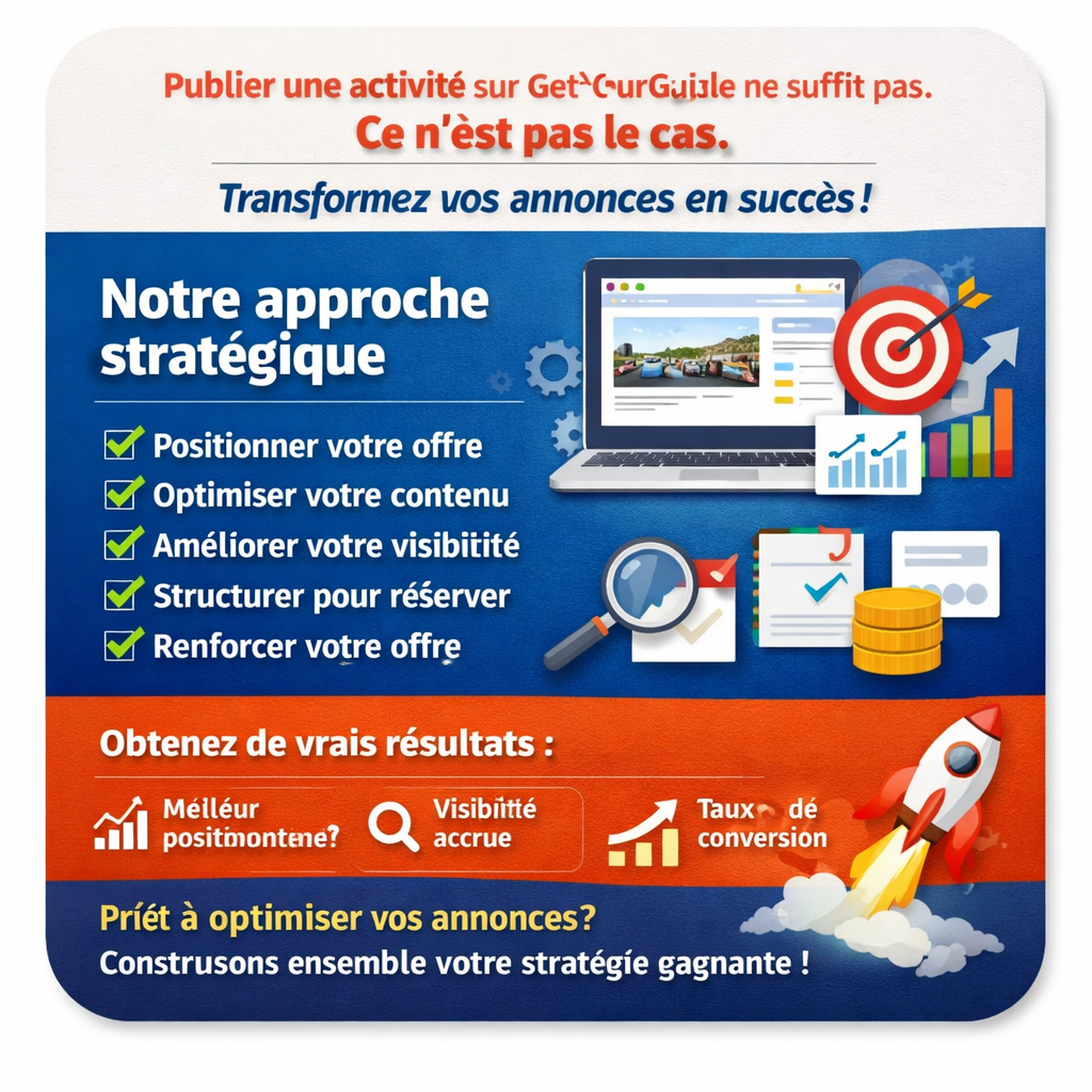 Transformez vos annonces GetYourGuide en machines à réservations