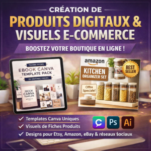 Création de Produits Digitaux Visuels Premium pour Booster votre Boutique Etsy