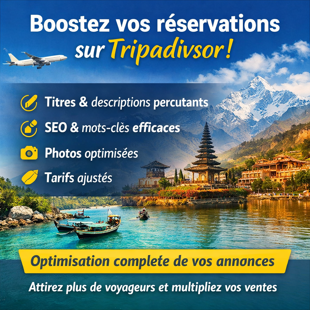 Boostez vos réservations sur Tripadvisor grâce à une optimisation professionnelle