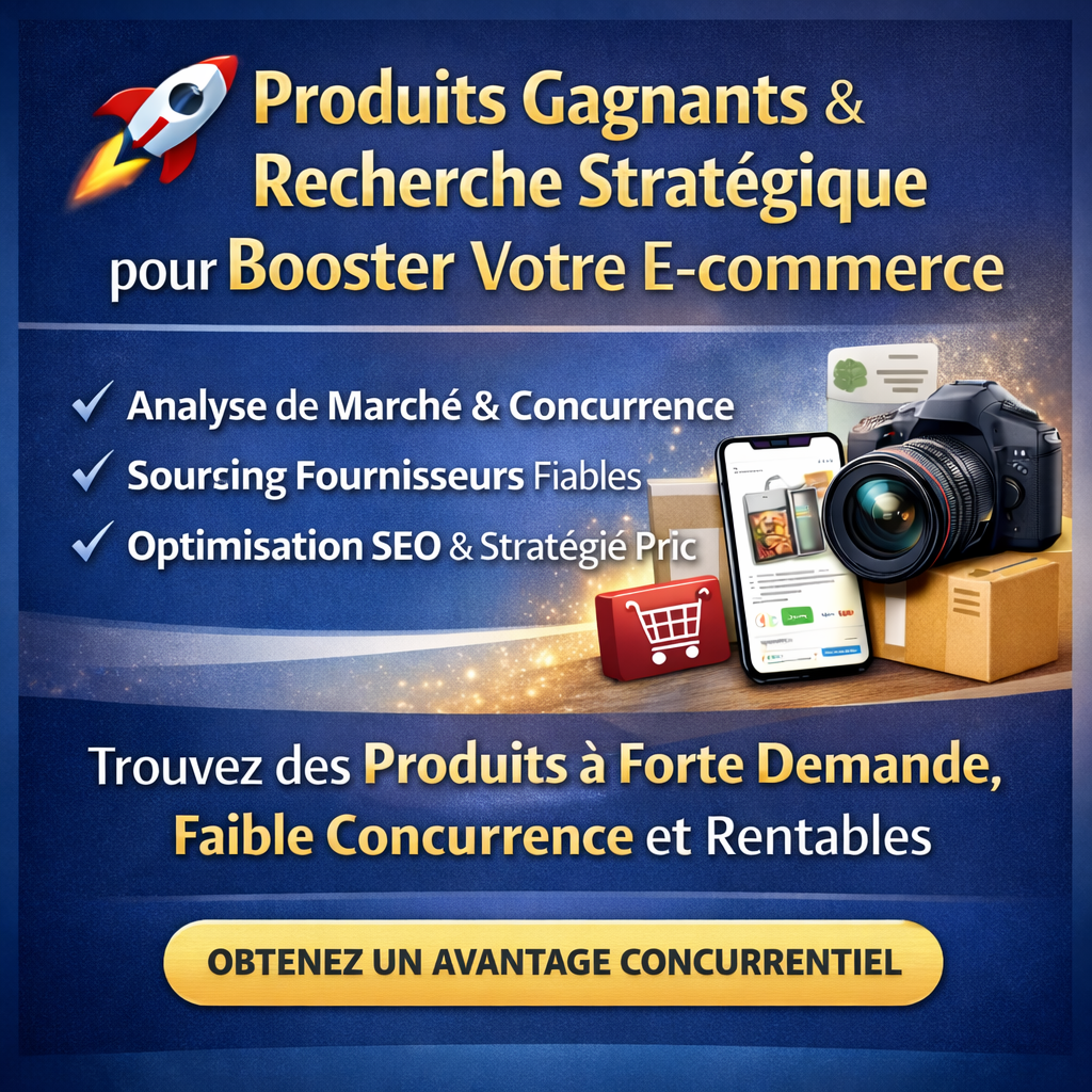 Produits Gagnants et Recherche Stratégique pour Booster Votre E-commerce