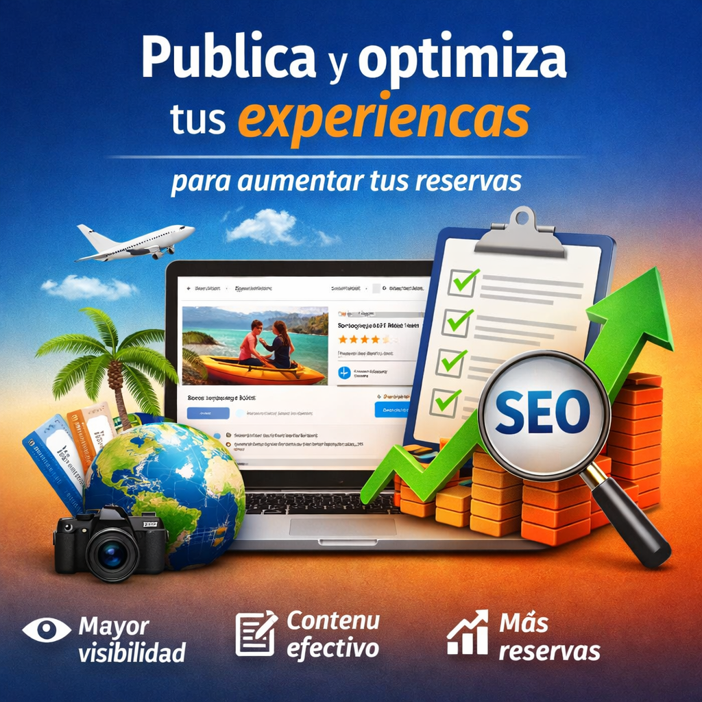 Publica y optimiza tus experiencias para aumentar tus reservas