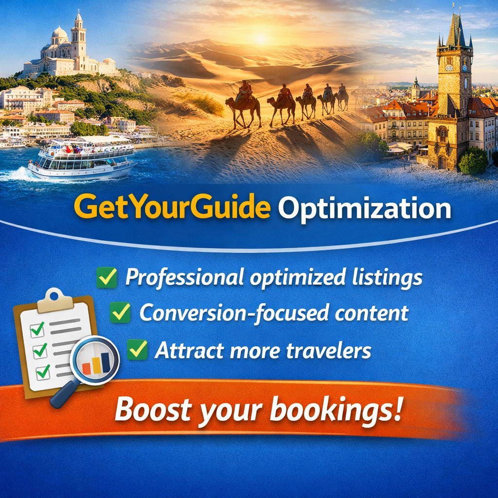 Professional GetYourGuide Listing Optimization to Increase Your Bookings