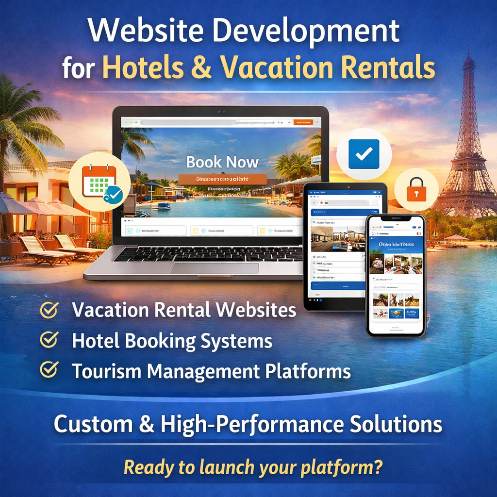 Custom Hotel Booking and Vacation Rental Website Development