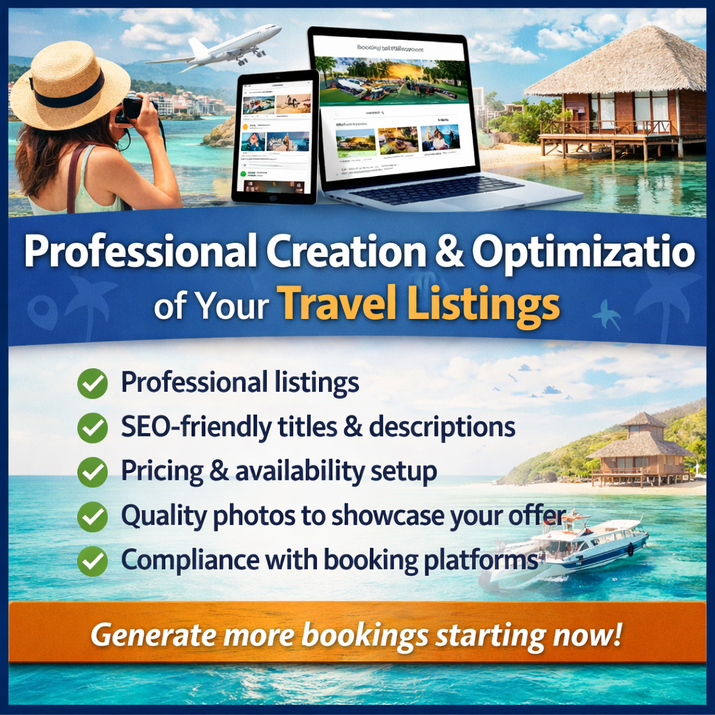 Boost Your Bookings with Professional Optimized Travel Listings