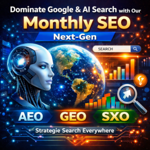 Dominate Google Search with Our Next-Gen Monthly SEO (AEO · GEO · SXO)