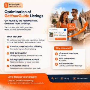 Boost Your GetYourGuide Bookings with Expert Listing Optimization