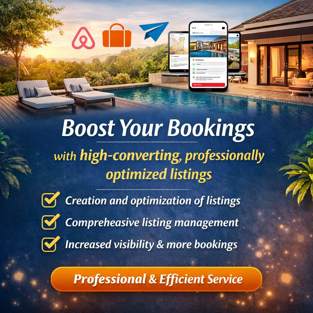Boost Your Bookings with High-Converting, Professionally Optimized Listings