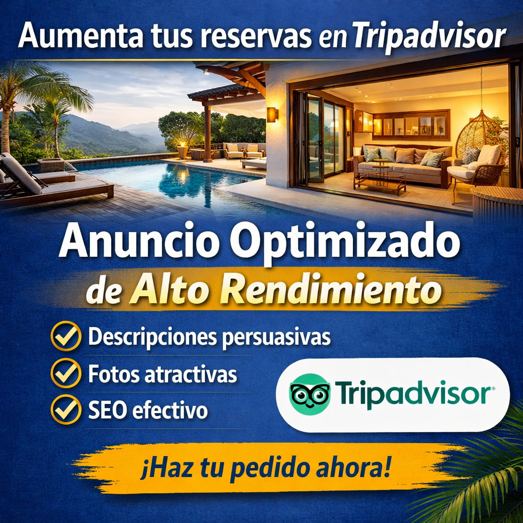 Aumenta tus reservas en Tripadvisor con un anuncio optimizado y de alto rendimiento