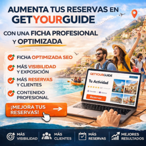 Aumenta tus reservas en GetYourGuide con una ficha profesional y optimizada