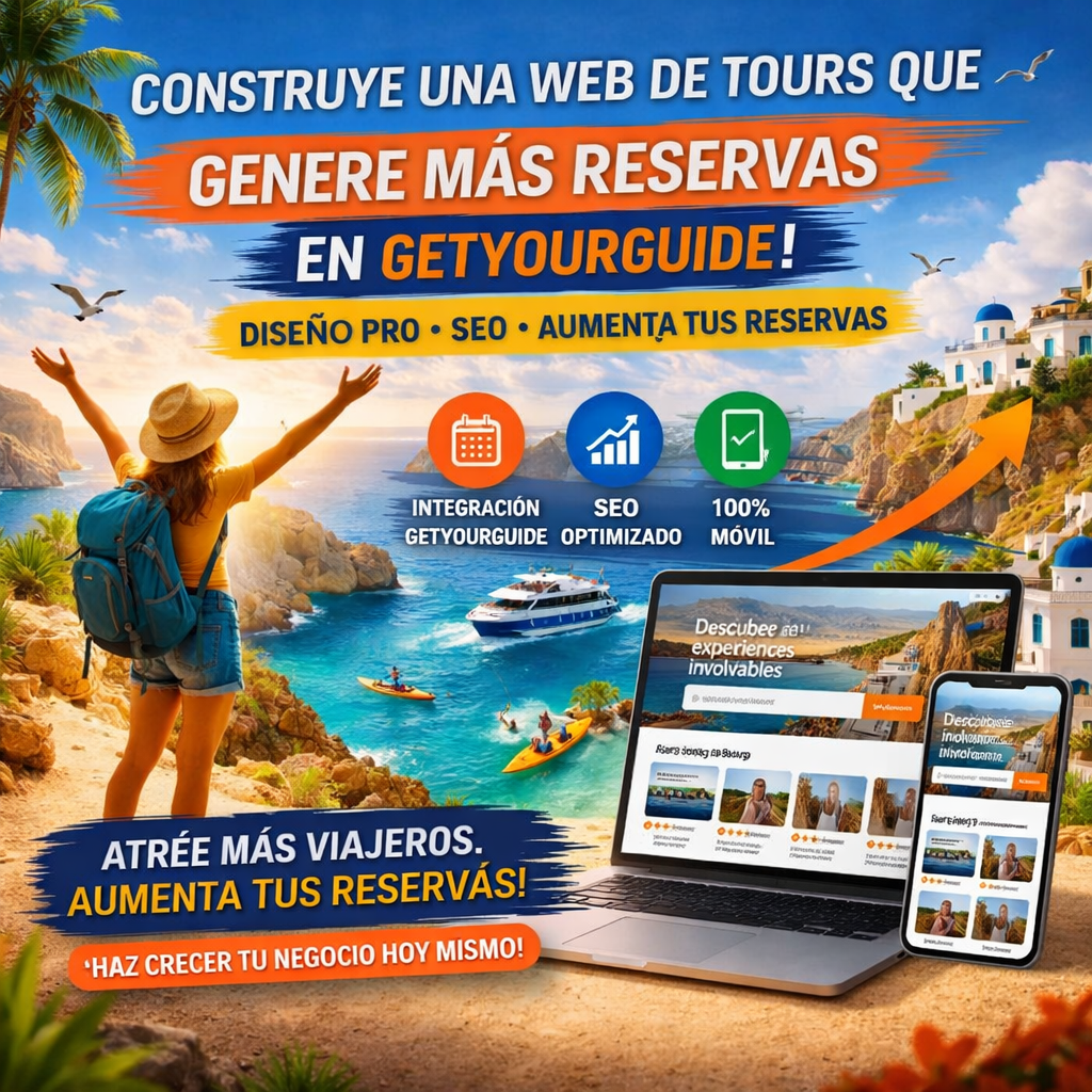 Crea una web turística que genere más reservas en GetYourGuide